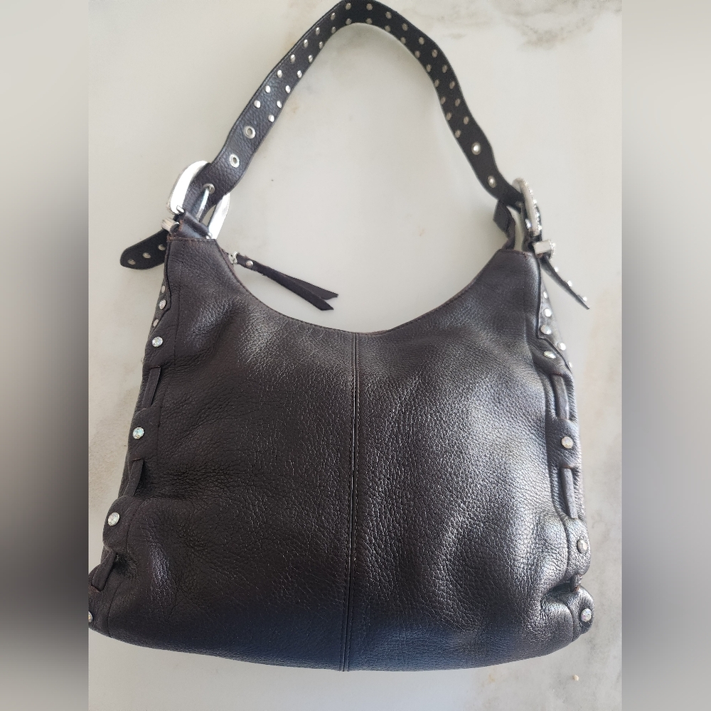 Project Bargain Bag! Brown Faux Leather With Bit Of Sassy Bling!